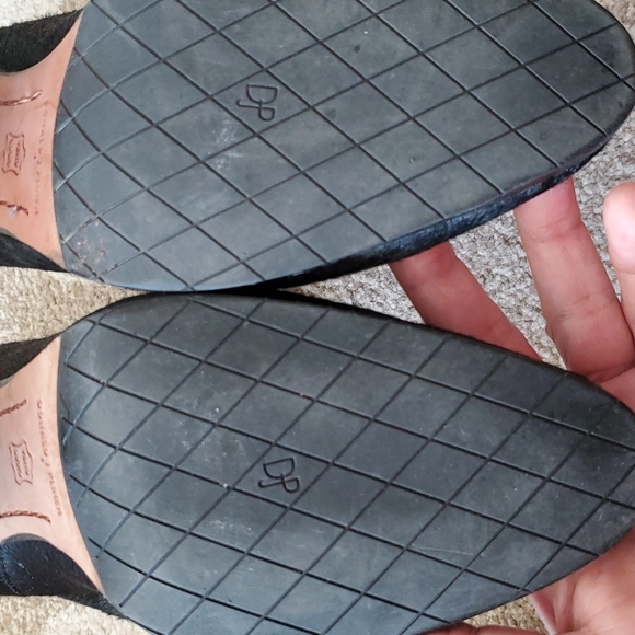 Donald J. Pliner Sarje Black Calf Hair Leather Trim Buckle Zip-Up Heeled… - Picture 11 of 15